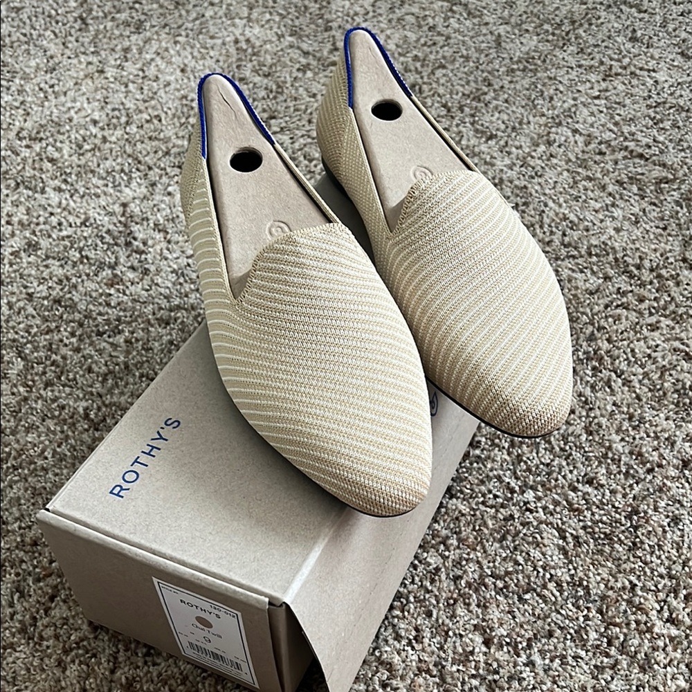 Rothy's Almond Loafer Chai Twill Slip-On Flats